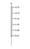Rabanne Silver-tone Crystal Bracelet In Metallic