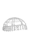 Rabanne Silver-tone Crystal Cap In Metallic