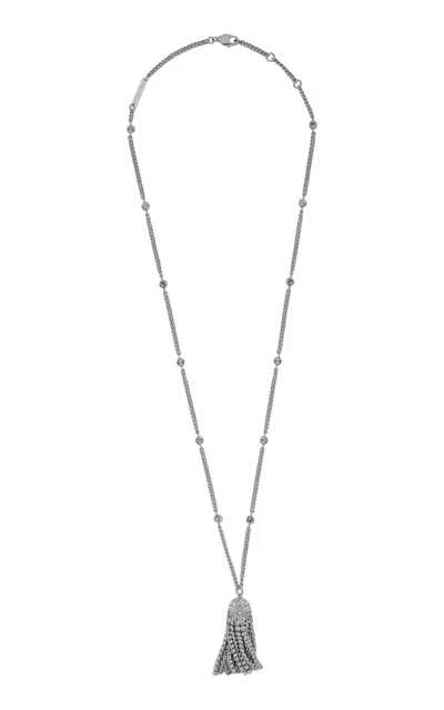 Rabanne Silver-tone Crystal Pendant Necklace In Metallic