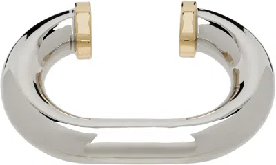 Rabanne Silver Xl Link Cuff Bracelet In Metallic