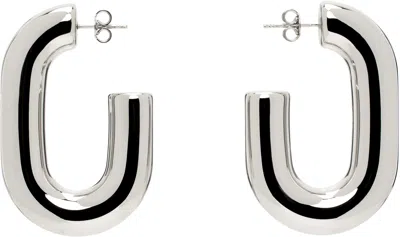 Rabanne Silver Xl Link Earrings In P040 Silver