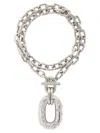 Rabanne Iconic Xl Chain-link Crystal-embellished Necklace In Silver