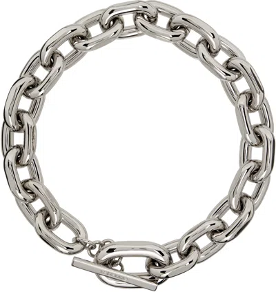 Rabanne Silver Xl Link Necklace In P040 Silver