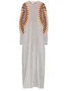 Rabanne Intarsia Metallic-knit Maxi Dress In Silver