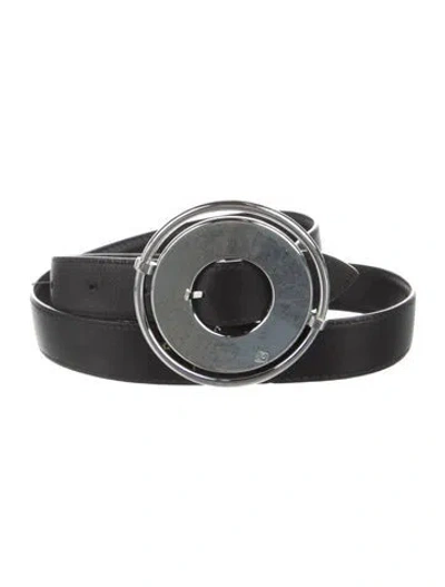 Pre-owned Rabanne Skinny Leather Waist Belt In Black