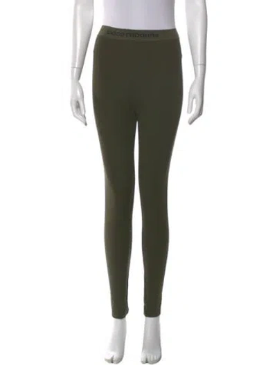 Pre-owned Rabanne Skinny Leg Pants In Green