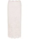 Rabanne Corded-lace Midi Skirt In Pink