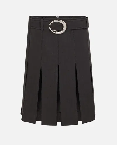 Rabanne Belt Zip Skirt In Black