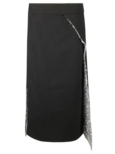 Rabanne Asymmetric Skirt In Black