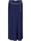 Rabanne Chain Midi Skirt In P Deep Navy