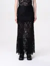 Rabanne Stretch Lace Skirt In Black