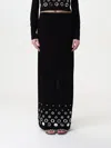 Rabanne Jupe Eyelet-embellished Jersey Maxi Skirt In Black