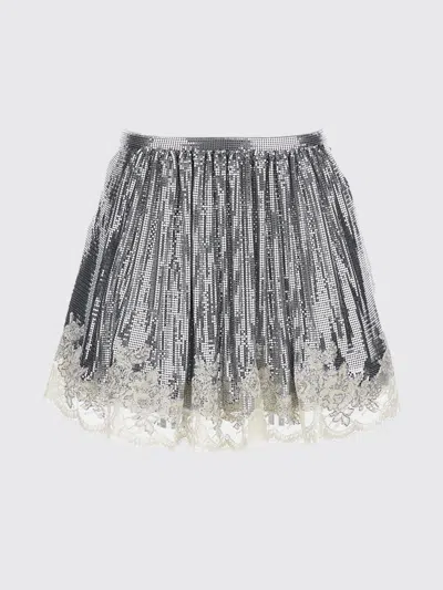 RABANNE SKIRT RABANNE WOMAN COLOR SILVER,H30250061