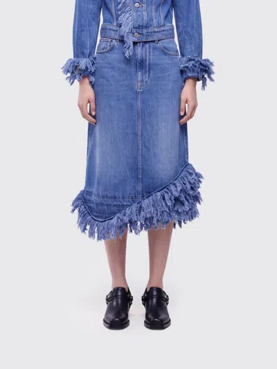 Rabanne Skirt Woman In Blue