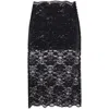Rabanne Lace Cropped Midi Skirt In Black
