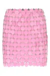 Rabanne Sequin-embellished Chainmail Mini Skirt In Pink