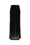 Rabanne Jupe Eyelet-embellished Jersey Maxi Skirt In Black
