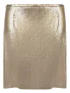 Rabanne Mesh Mini Skirt In Metallic