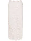 Rabanne Corded-lace Midi Skirt In P Ivory