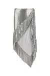 Rabanne Metallic Skirt With Chain Mail Detailing In Silver