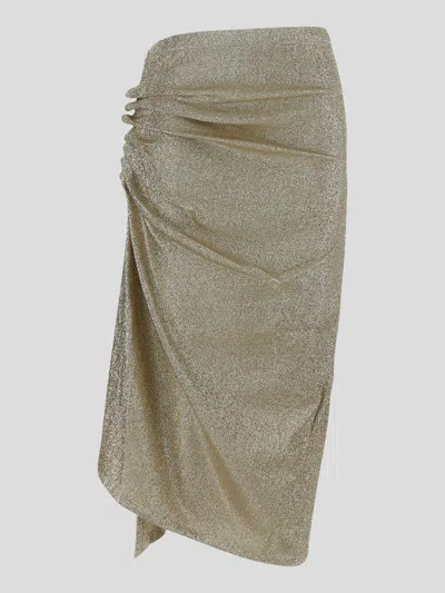 Rabanne Golden Skirt In Silver