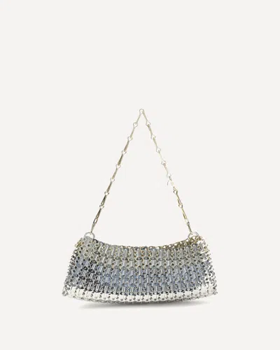 Rabanne Skyline Clutch In Silver