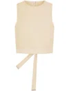 Rabanne Sleeveless Crop Top In Neutral