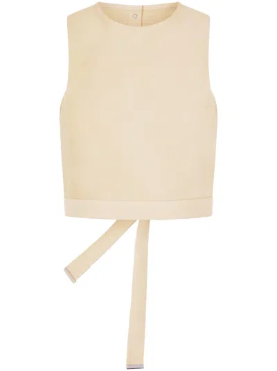 Rabanne Sleeveless Crop Top In Neutral
