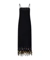 Rabanne Hanging-details Cropped T-shirt In Black