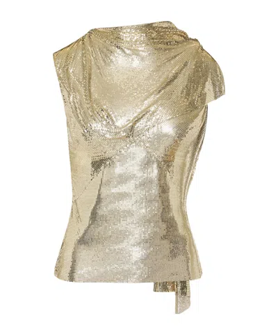 Rabanne Sleeveless T-shirt In Brown