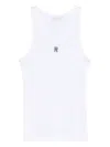 Rabanne R Logo Tank Top In White