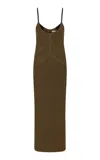 Rabanne Sleeveless Wool-blend Maxi Dress In Neutral