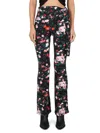 Rabanne Viscose Jersey Printed Flared Trousers