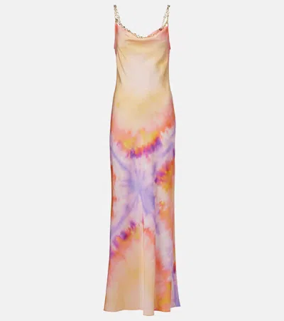 RABANNE TIE-DYE SLIP DRESS