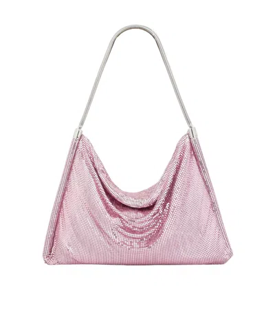 Rabanne Slouch-body Metallic-finish Shoulder Bag In Pink