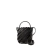 RABANNE SMALL PACO BUCKET BAG - LEATHER - BLACK