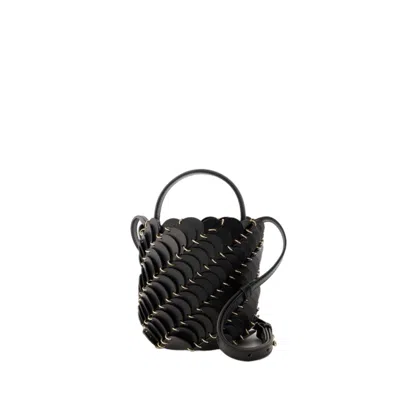 RABANNE SMALL PACO BUCKET BAG - LEATHER - BLACK