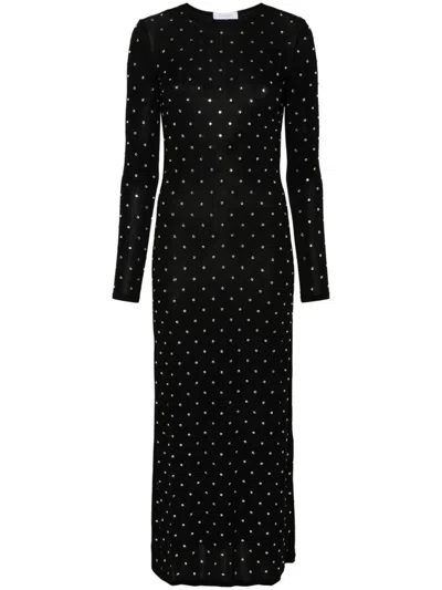 Rabanne Solid Second Skin Jersey Robe Clothing In Black