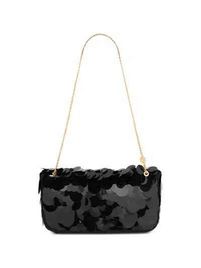 Rabanne Sparkle Bag With Black Sequin Embroidery In Blue