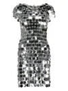 Rabanne Sparkle Disc-embellished Dress In Silver