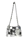 Rabanne Sparkle Discs Nano Shoulder Bag In Silver