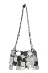 Rabanne Sparkle Discs Nano Shoulder Bag In Silver