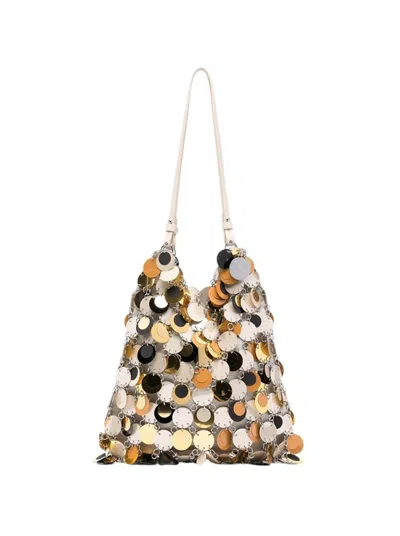 Rabanne Sparkle Discs Shoulder Bag Cheetah In Multicolor