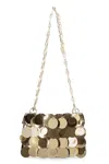 Rabanne Nano Sparkle Discs Shoulder Bag In Gold
