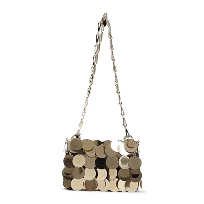 Rabanne Sparkle Nano Bag In Gold