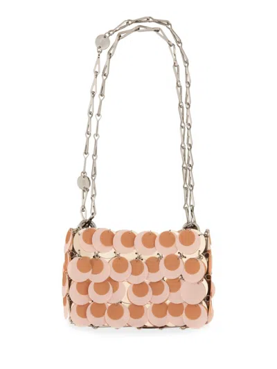 Rabanne "sparkle Nano" Bag In Neutrals