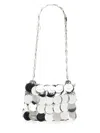 Rabanne Sparkle Multi-layered Chain Mini Bag In Silver