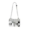 Rabanne Sparkle Nano Purse In Silver