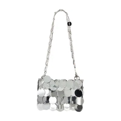 Rabanne Sparkle Nano Purse In Silver