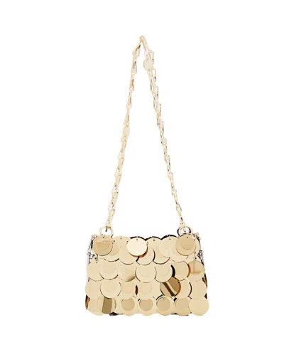 Rabanne Sparkle Nano Shoulder Bag In Gold